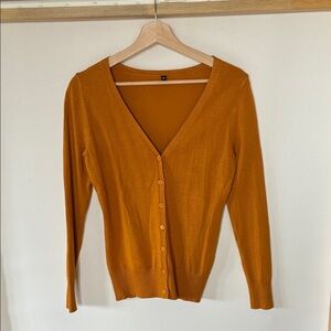 Women's Mustard Cardigan Sweater